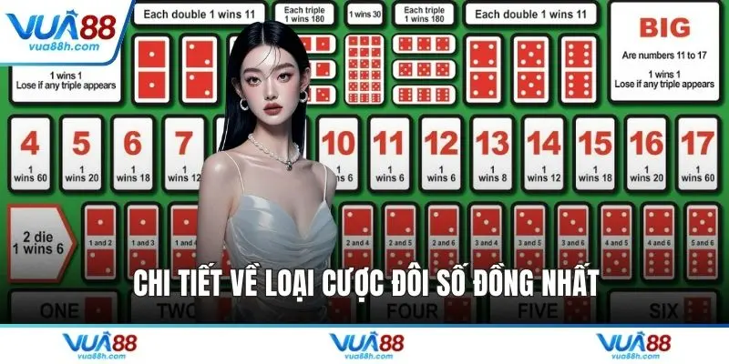 Chi tiết về loại cược đôi số đồng nhất